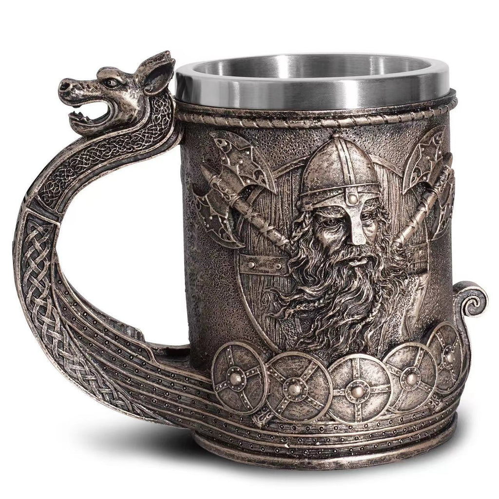 Copa de cerveza pirata vikinga medieval