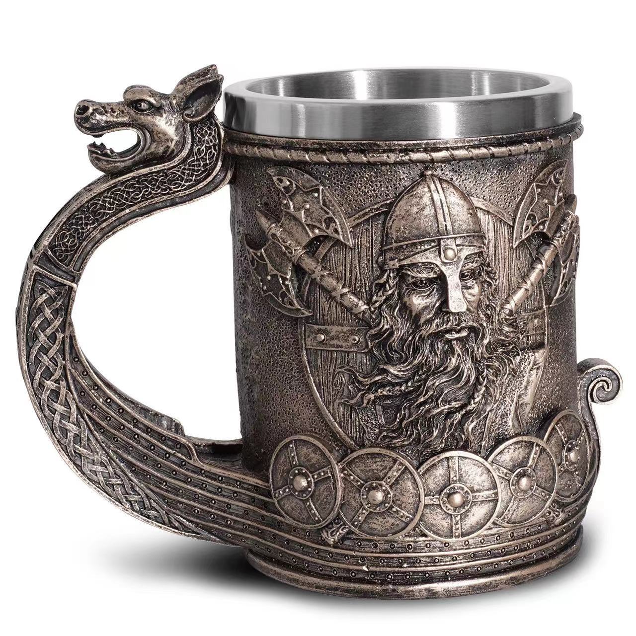 Copa de cerveza pirata vikinga medieval