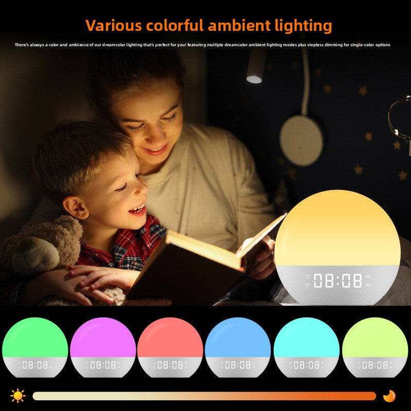 Multifunctional Sunrise Alarm Clock with White Noise and LED Lighting