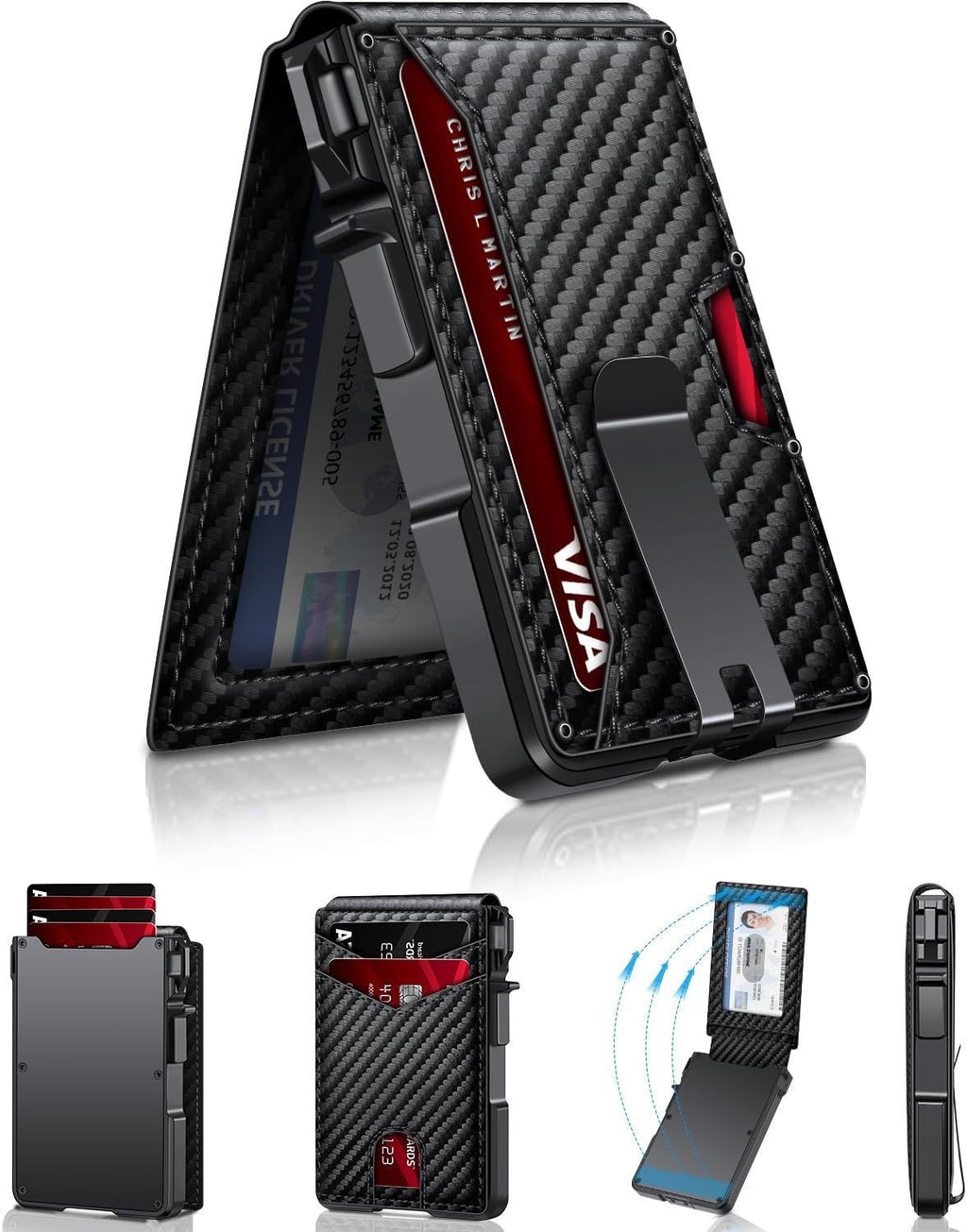Cartera de metal con tarjetero RFID