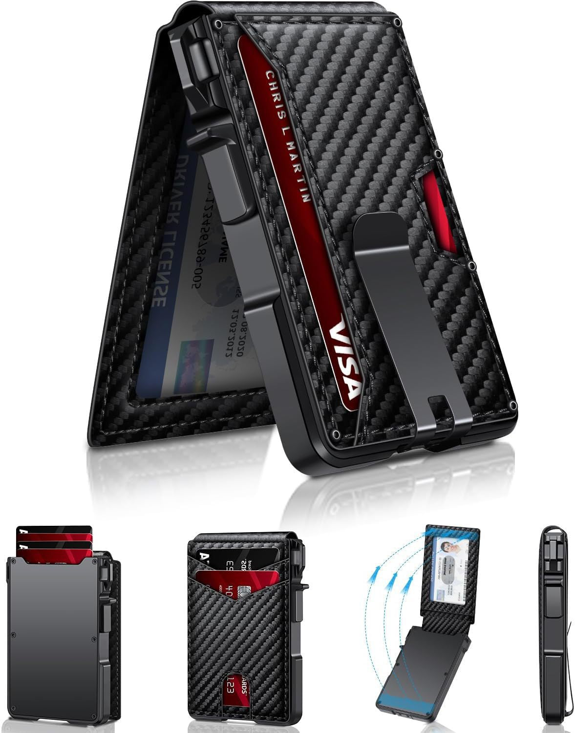 Cartera de metal con tarjetero RFID