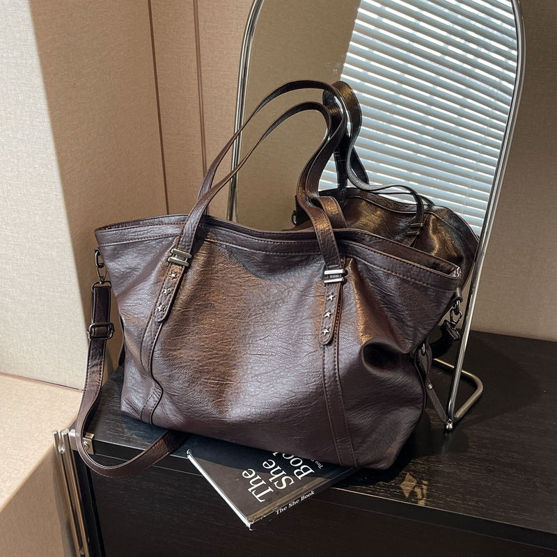 Vintage Large Capacity Women Crossbody Bag