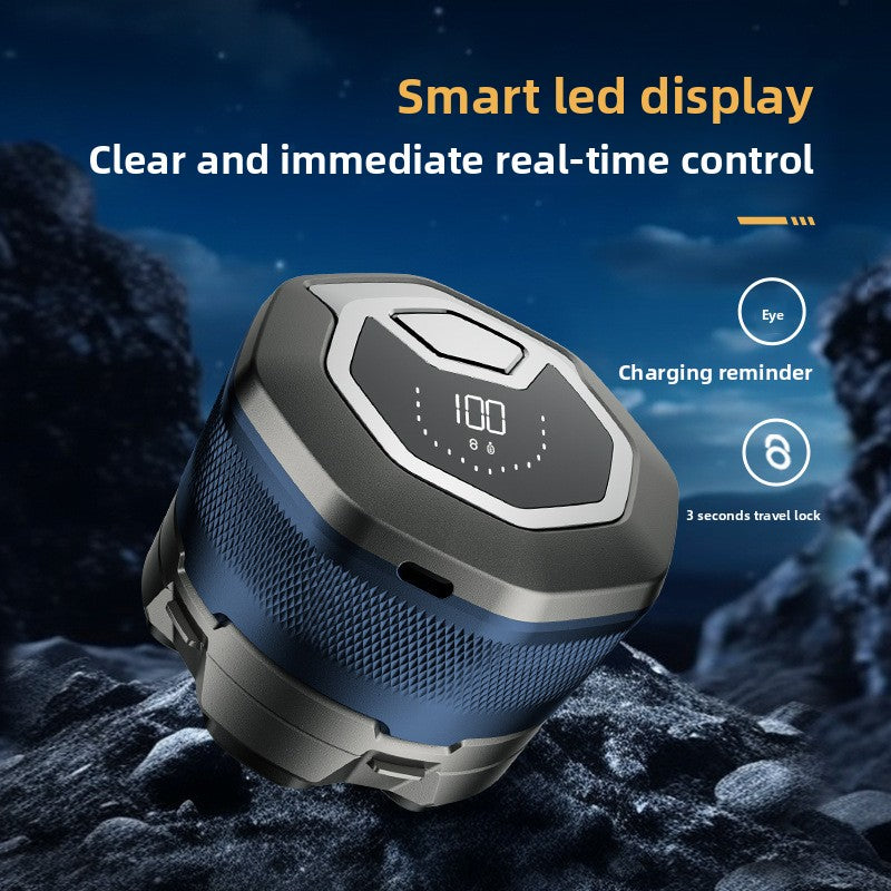 Magnetic rotating six-head shaving kit