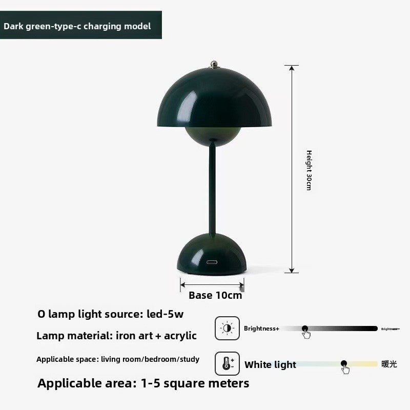 Lámpara de mesa USB Mushroom Atmosphere con control táctil