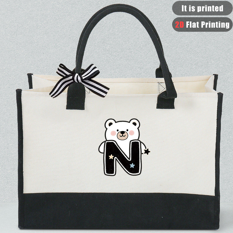 Bolsa de lona estampada