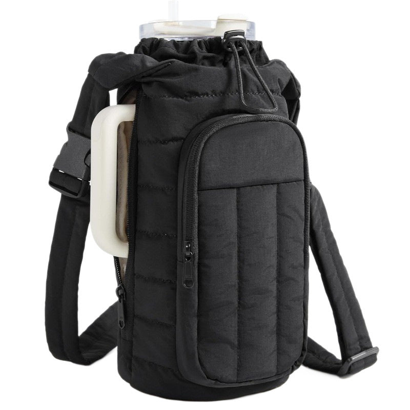 Portable Crossbody Water Bottle Bag for Outdoor Travel