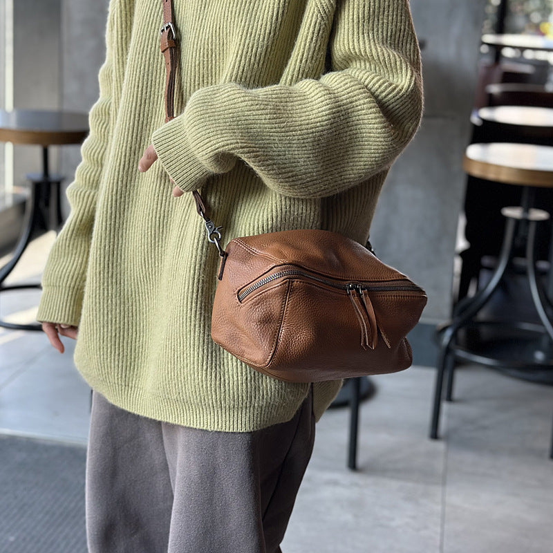 Women's Genuine Leather Retro Small Crossbody Bag