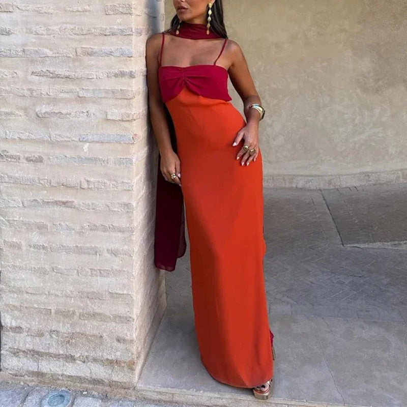 Vestido de gasa con estampado floral para mujer