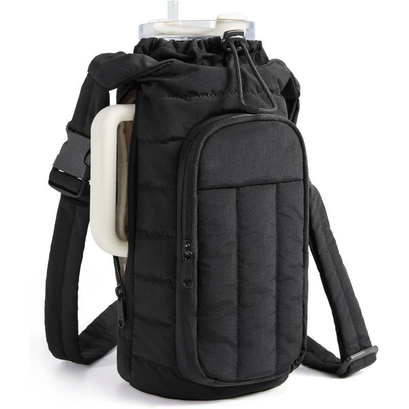 Portable Crossbody Water Bottle Bag for Outdoor Travel
