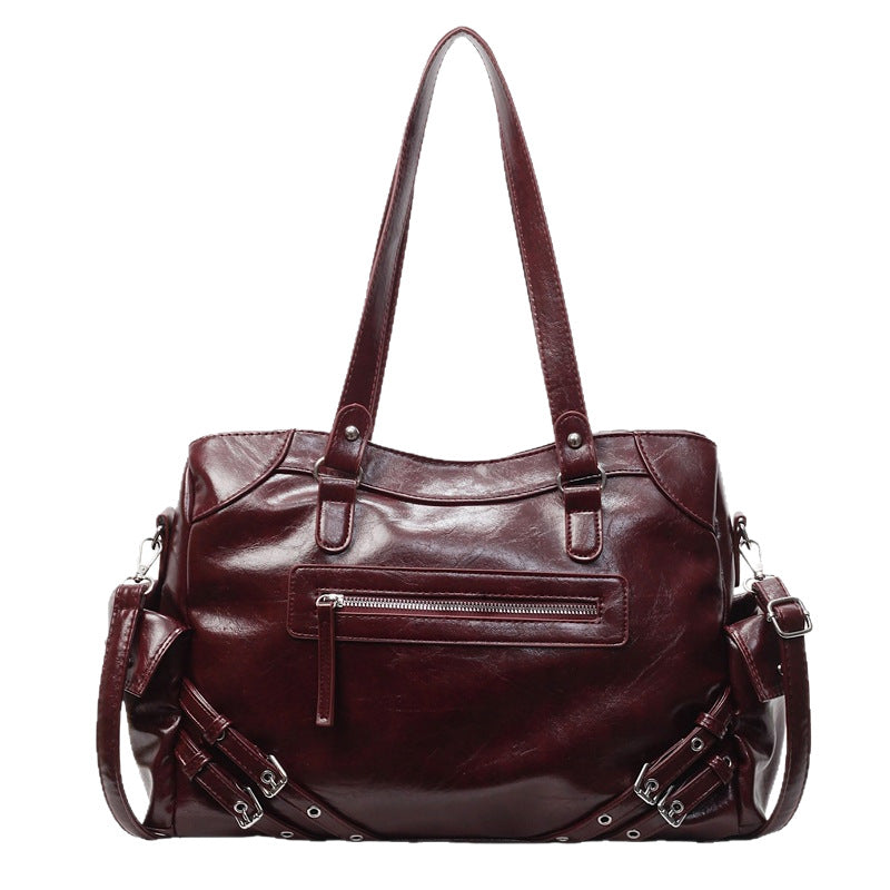 Stylish Motorcycle Tote Bag with Multiple Pockets