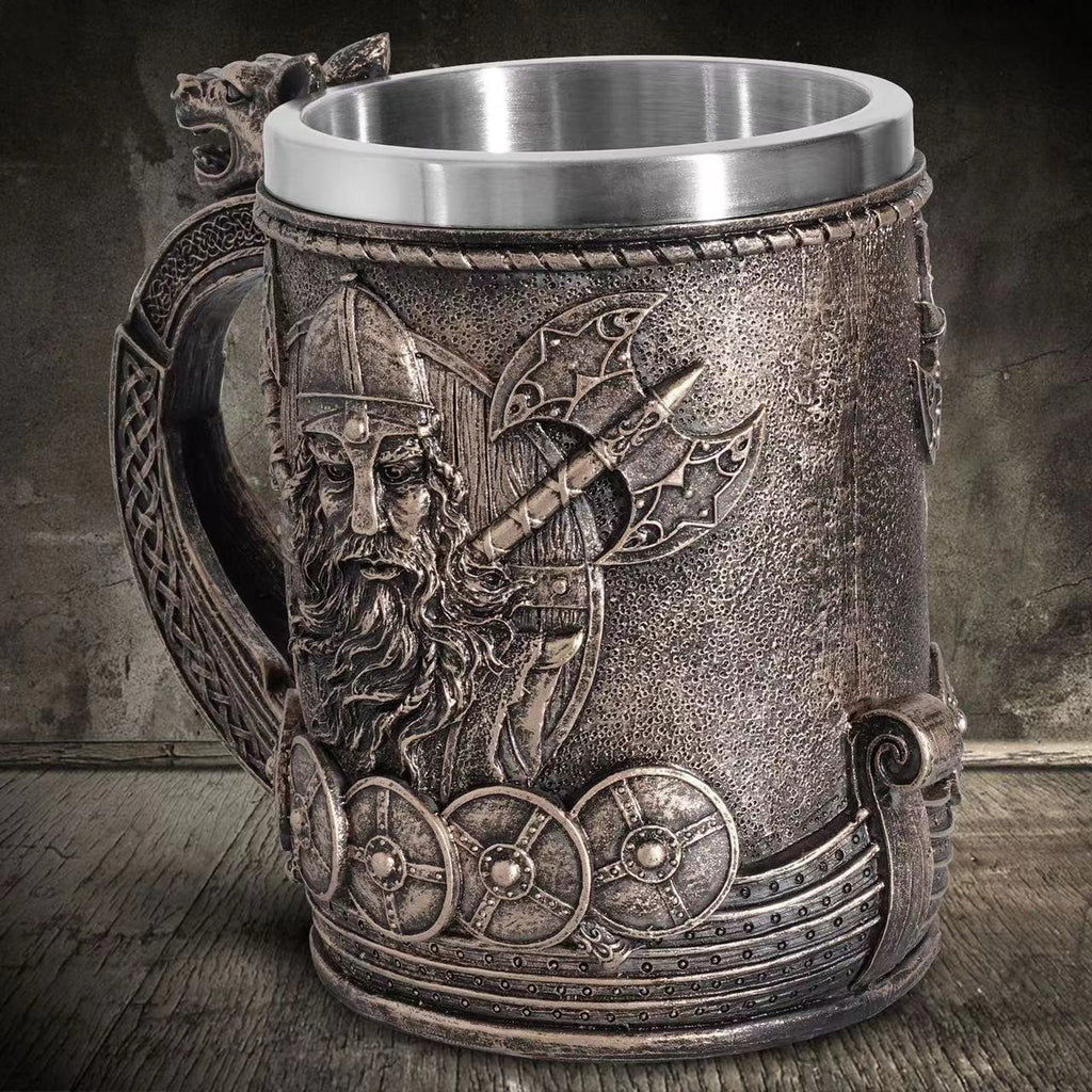 Copa de cerveza pirata vikinga medieval