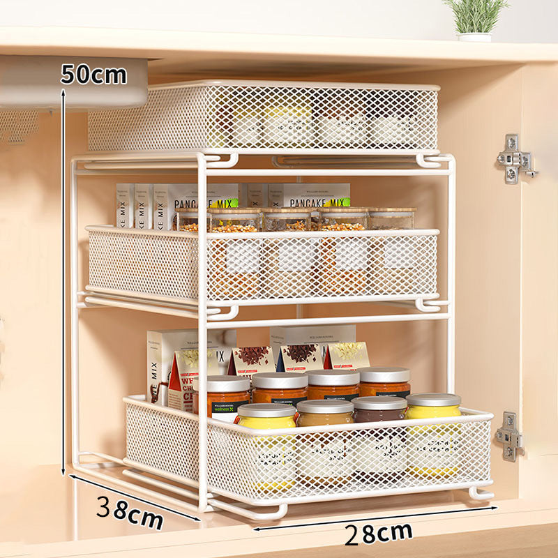 Estante de almacenamiento de cocina de varios niveles, organizador de fregadero multifuncional para el hogar