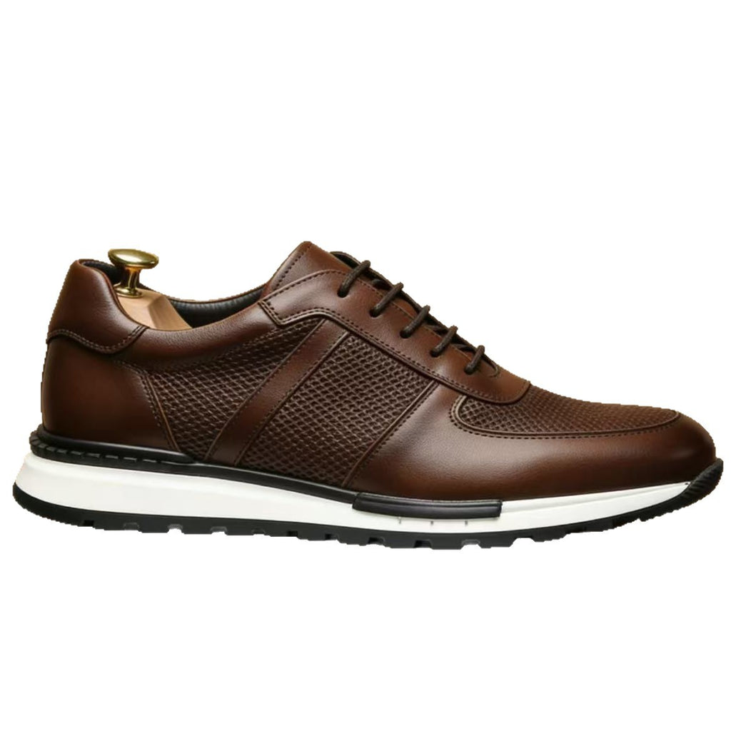 Zapatos de cuero casuales para hombre transpirables antideslizantes