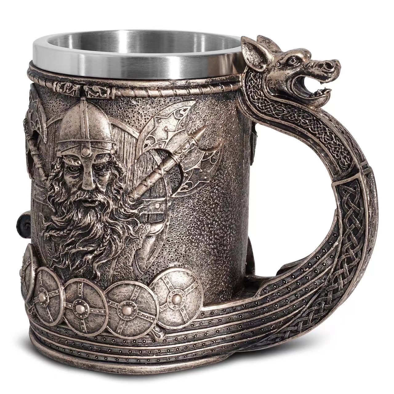 Copa de cerveza pirata vikinga medieval
