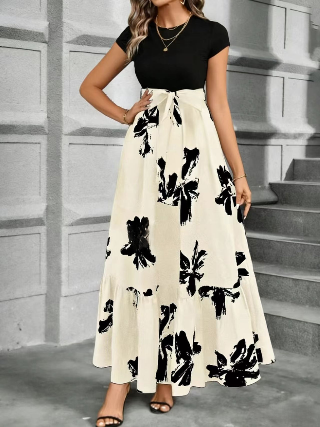Elegant Short Sleeve Dress
