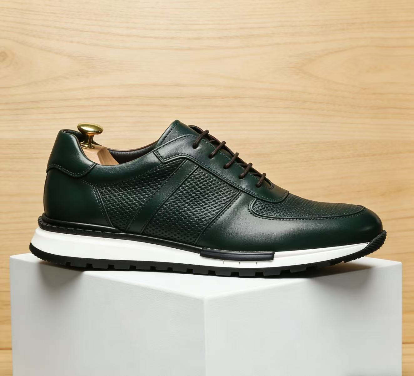 Zapatos de cuero casuales para hombre transpirables antideslizantes