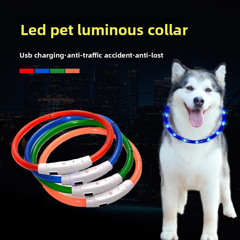 Collar de seguridad para mascotas LED recargable por USB