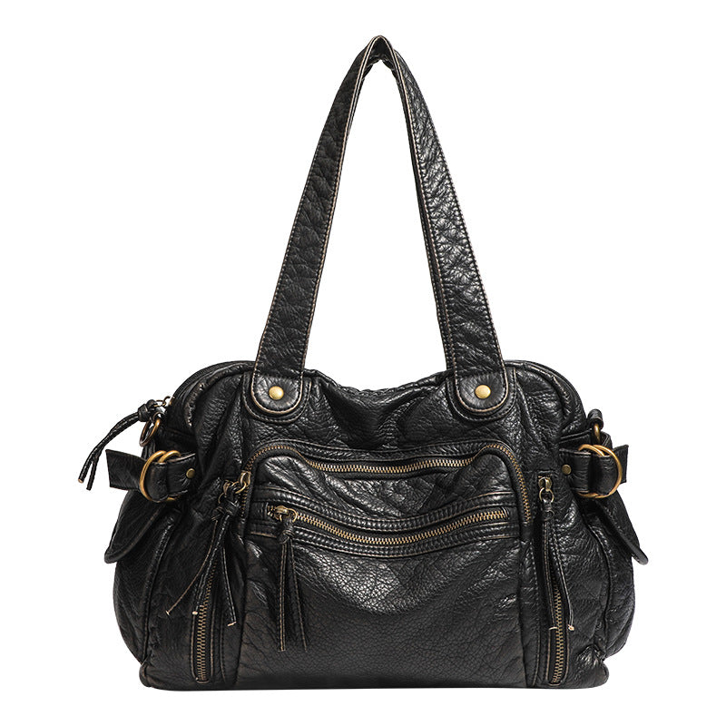 Womens Soft Leather Retro Crossbody Shoulder Bag