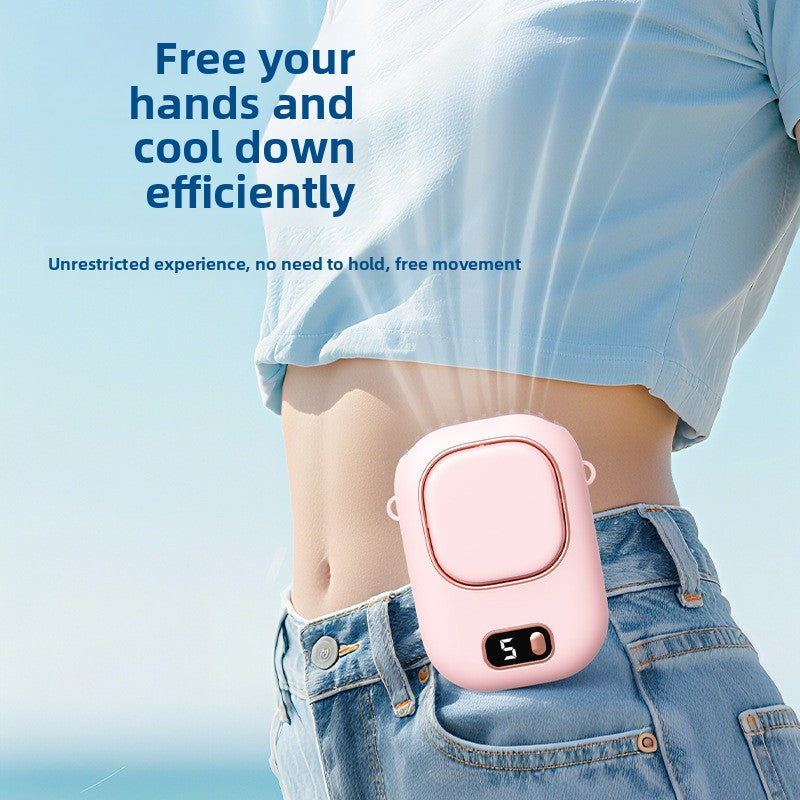 Ventilador colgante de cuello sin cuchillas con carga USB