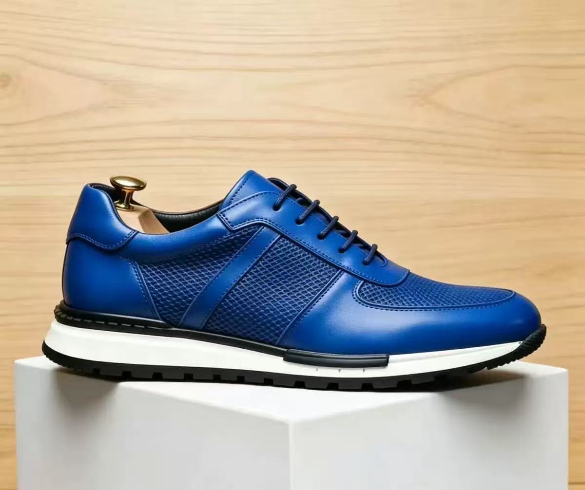Zapatos de cuero casuales para hombre transpirables antideslizantes