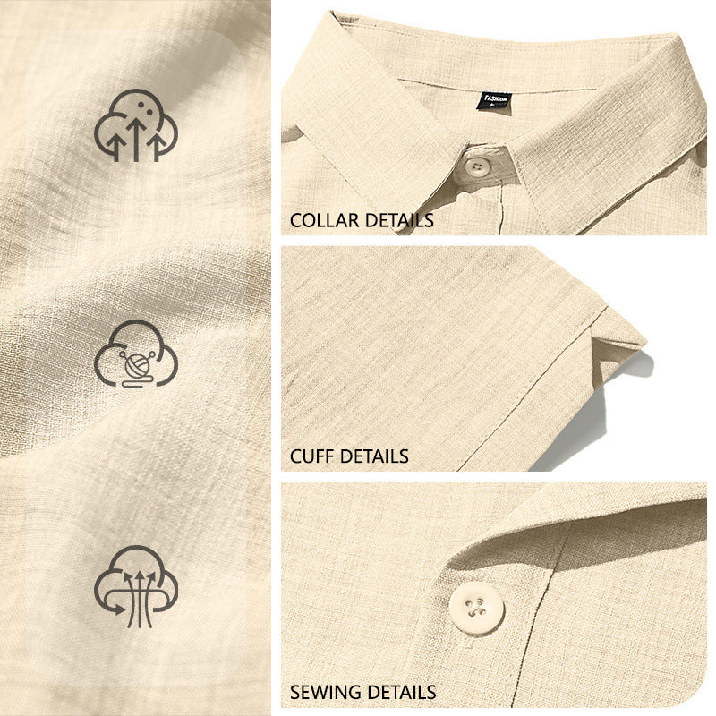 Mens Short Sleeve Lapel Shirt