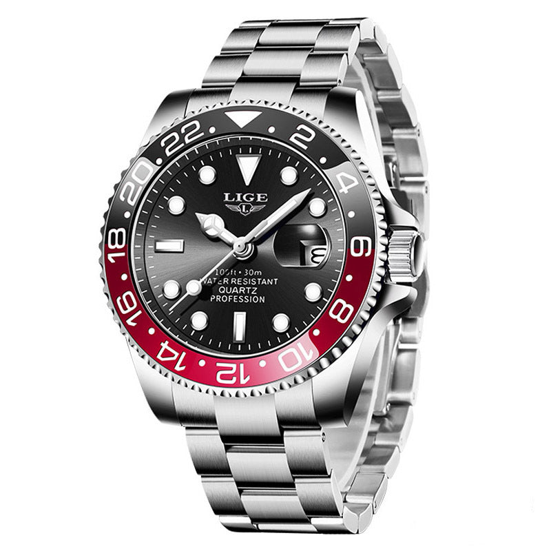 Men's Watch Quartz Three-Hand Watch Waterproof Clock