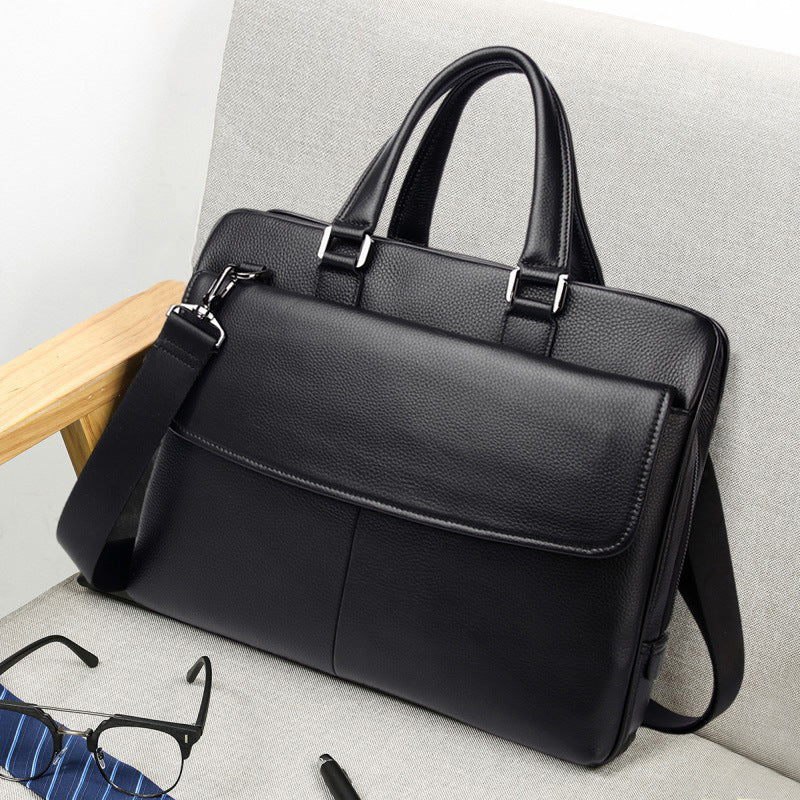 Genuine Leather Waterproof Business Briefcase