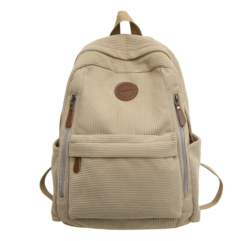 Casual Corduroy Backpack