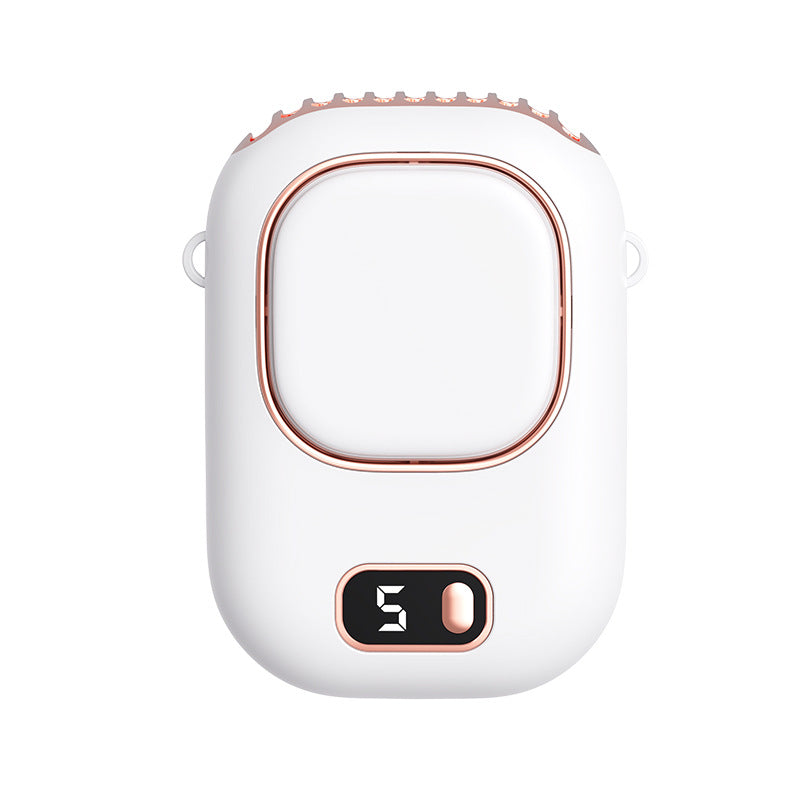 Ventilador colgante de cuello sin cuchillas con carga USB
