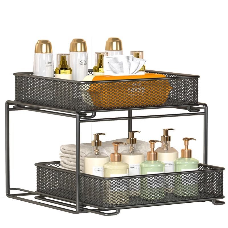 Estante de almacenamiento de cocina de varios niveles, organizador de fregadero multifuncional para el hogar