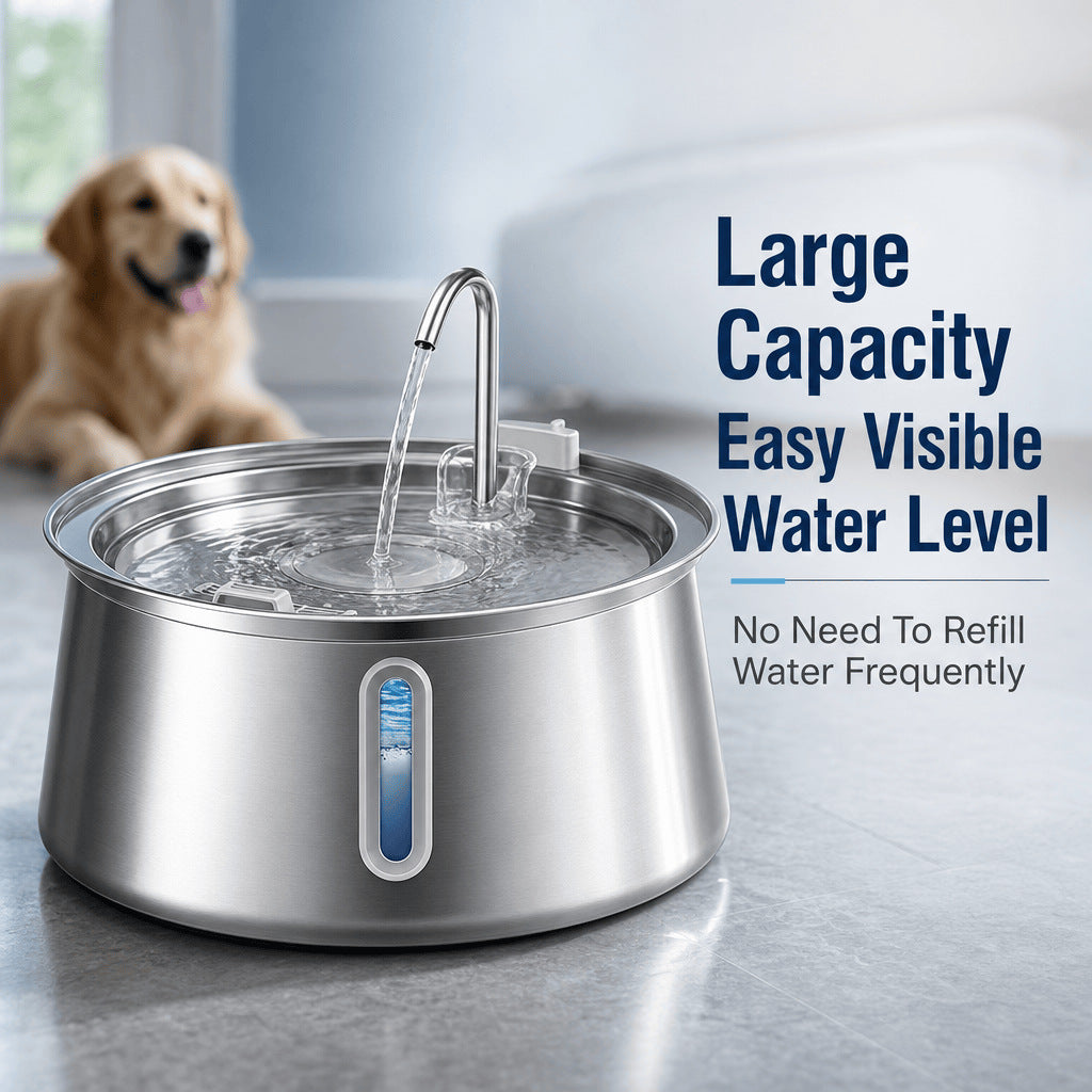 Dispensador automático de agua para mascotas con filtración y alimentación USB