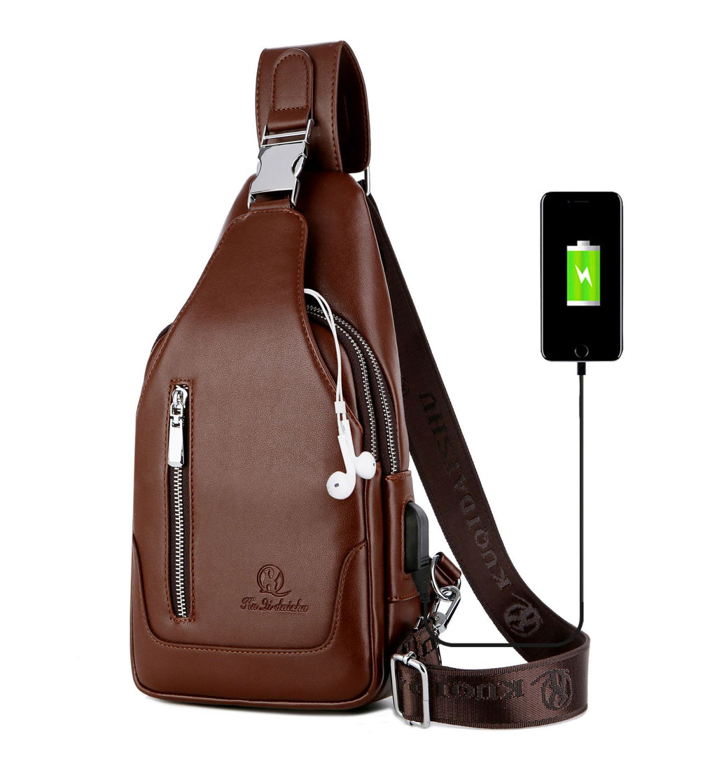 Bolsa de pecho de carga USB multifuncional