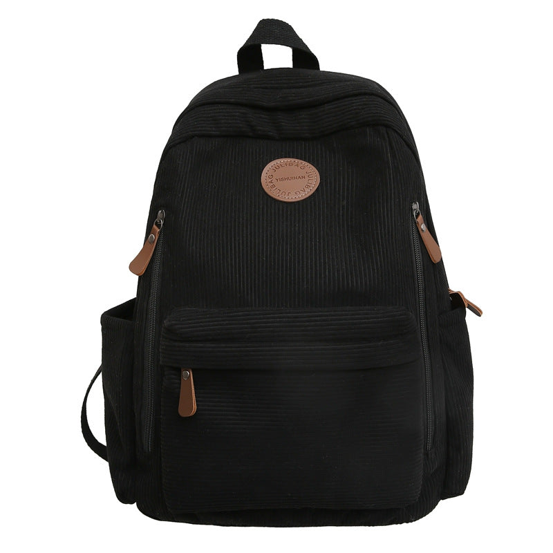 Casual Corduroy Backpack