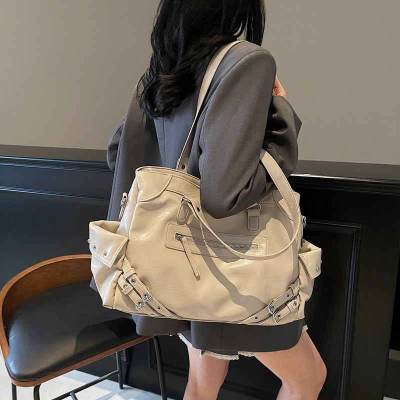Stylish Motorcycle Tote Bag with Multiple Pockets