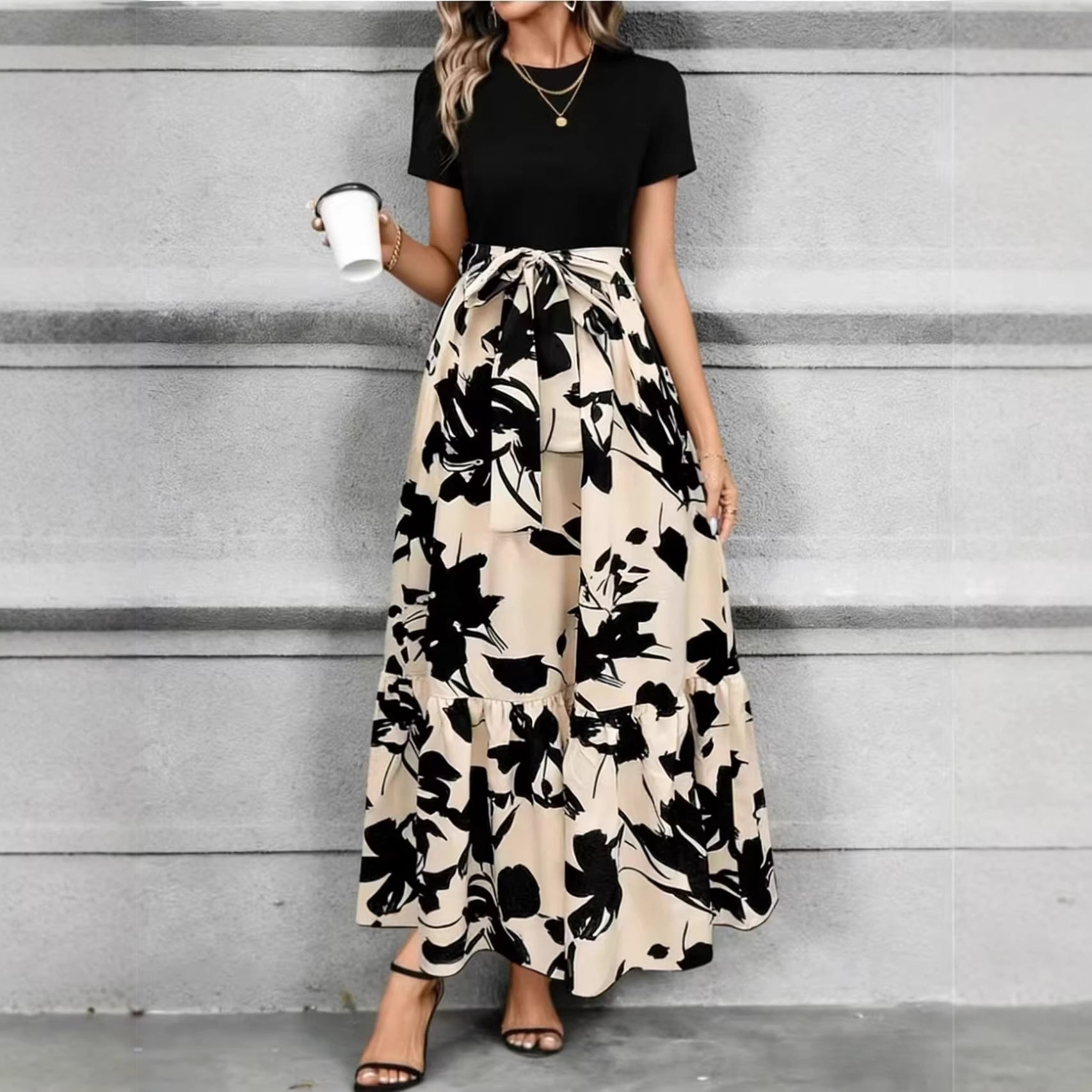 Elegant Short Sleeve Dress
