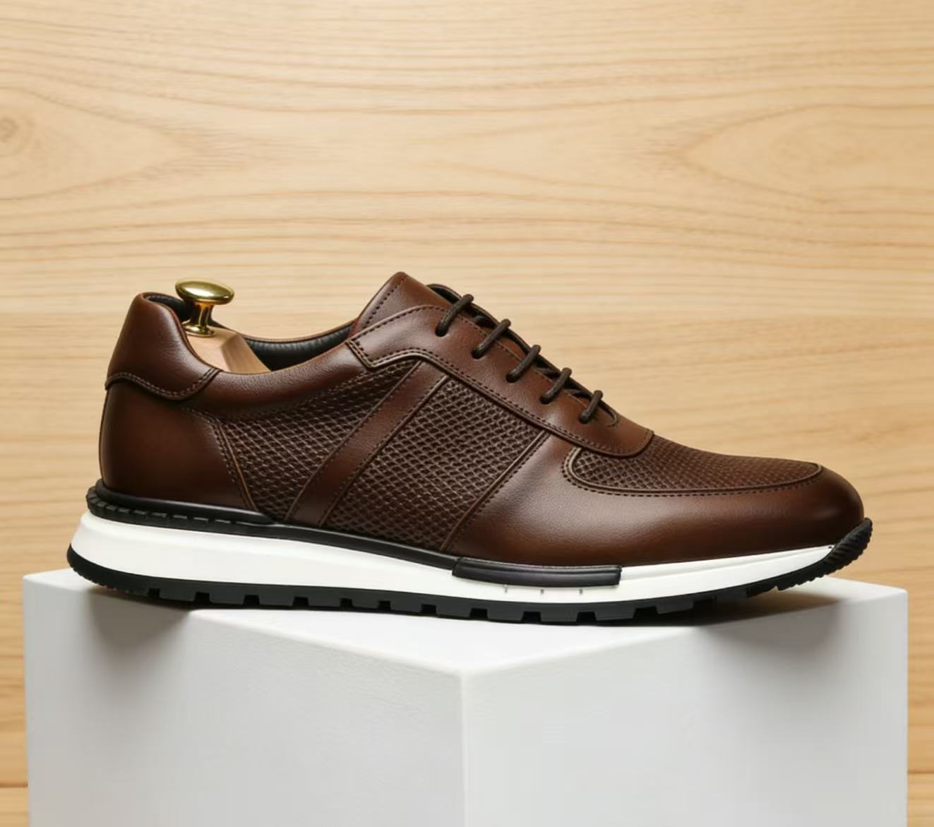Zapatos de cuero casuales para hombre transpirables antideslizantes