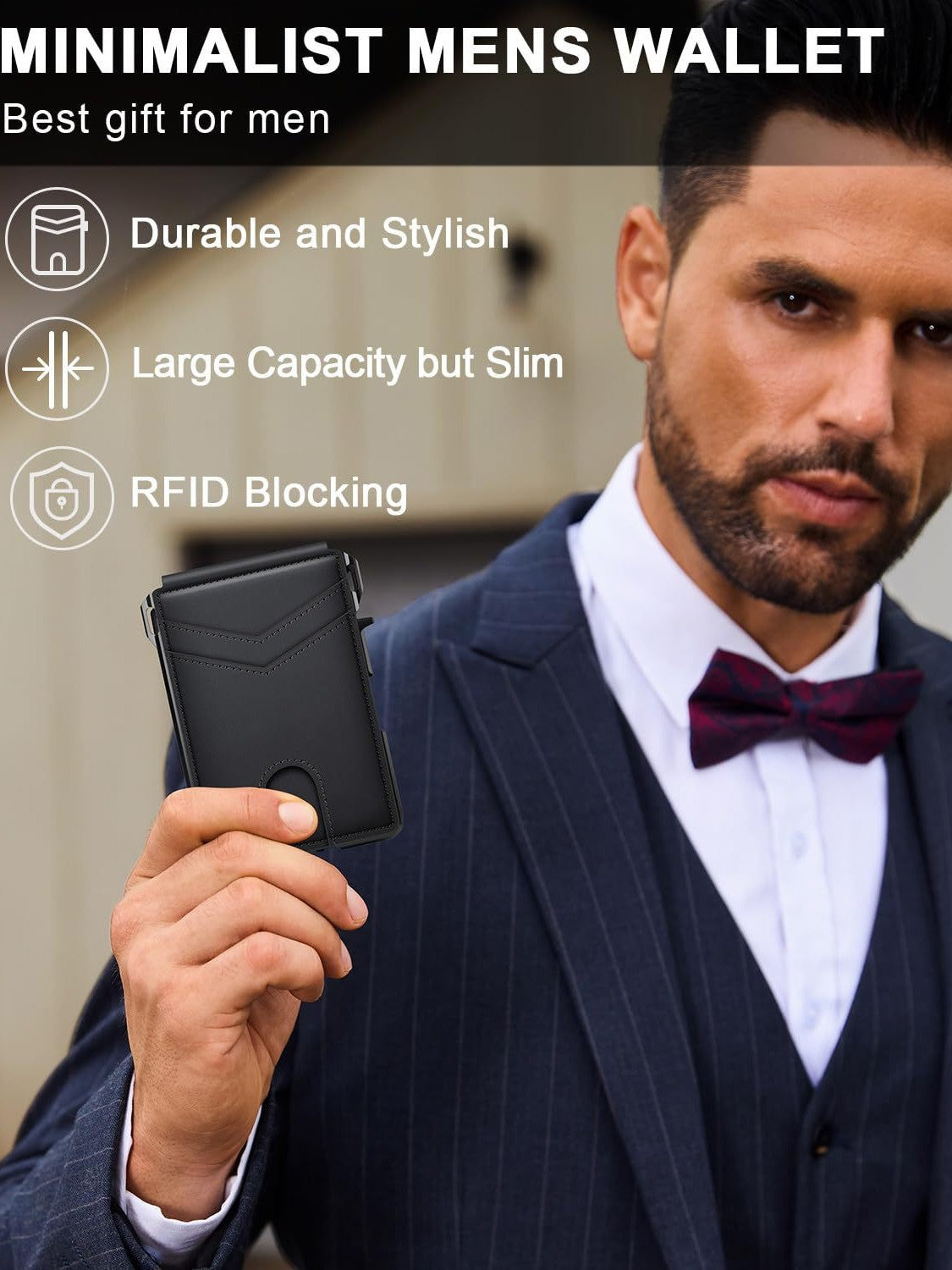 Cartera de metal con tarjetero RFID