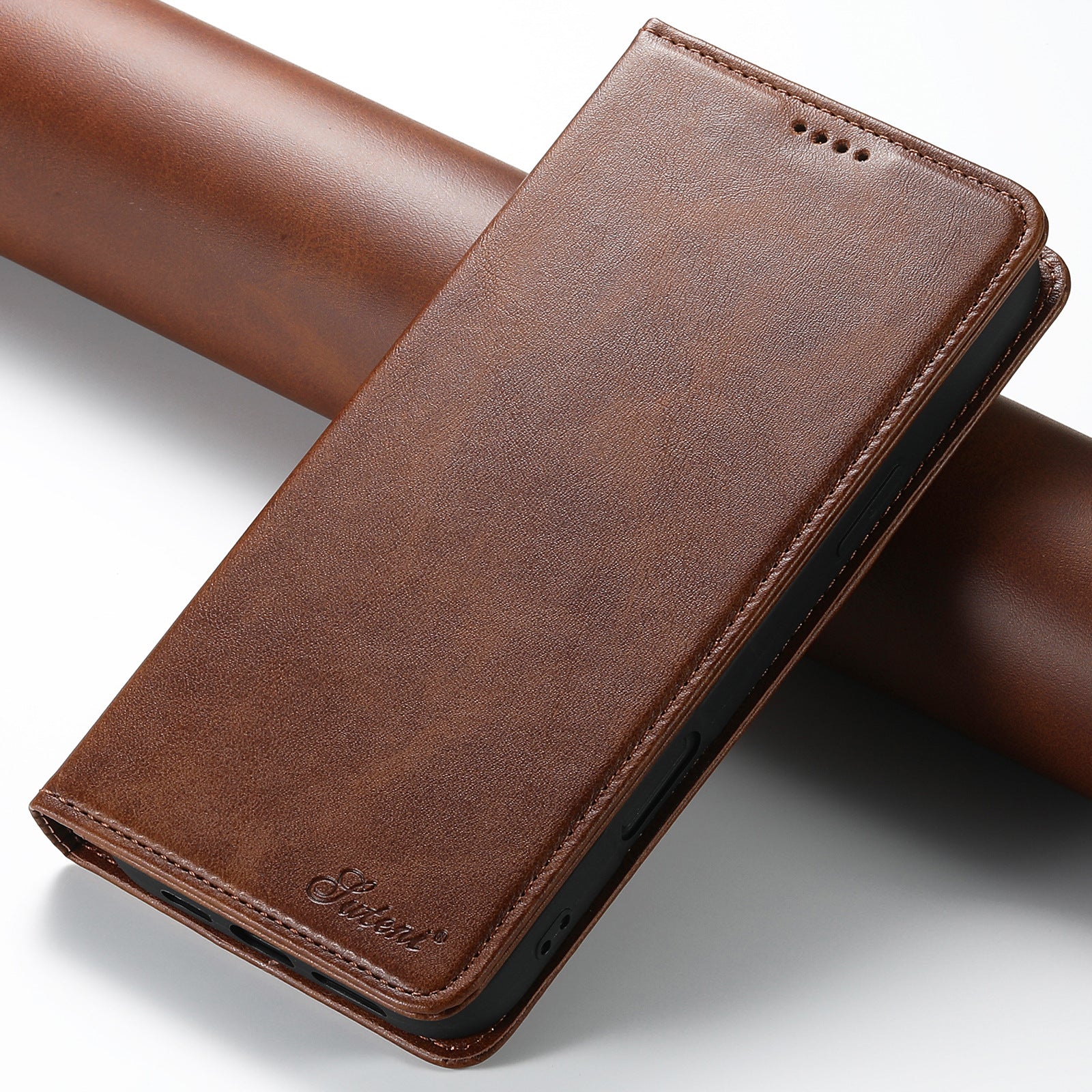 Funda magnética de cuero para teléfono Samsung Galaxy