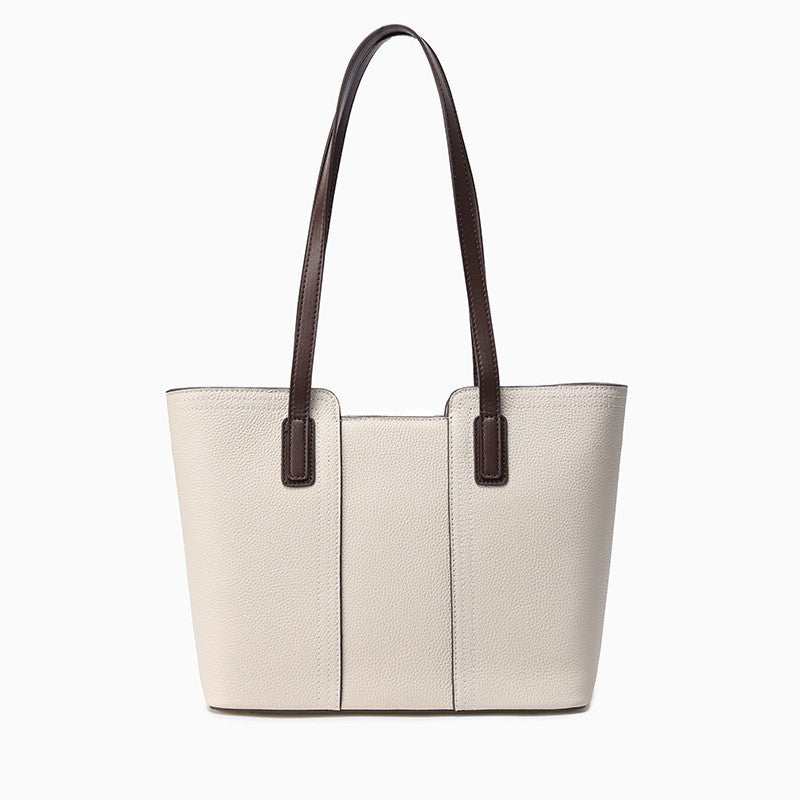 Genuine Leather Women Tote Bag Large Capacity Commuter Shoulder Bag