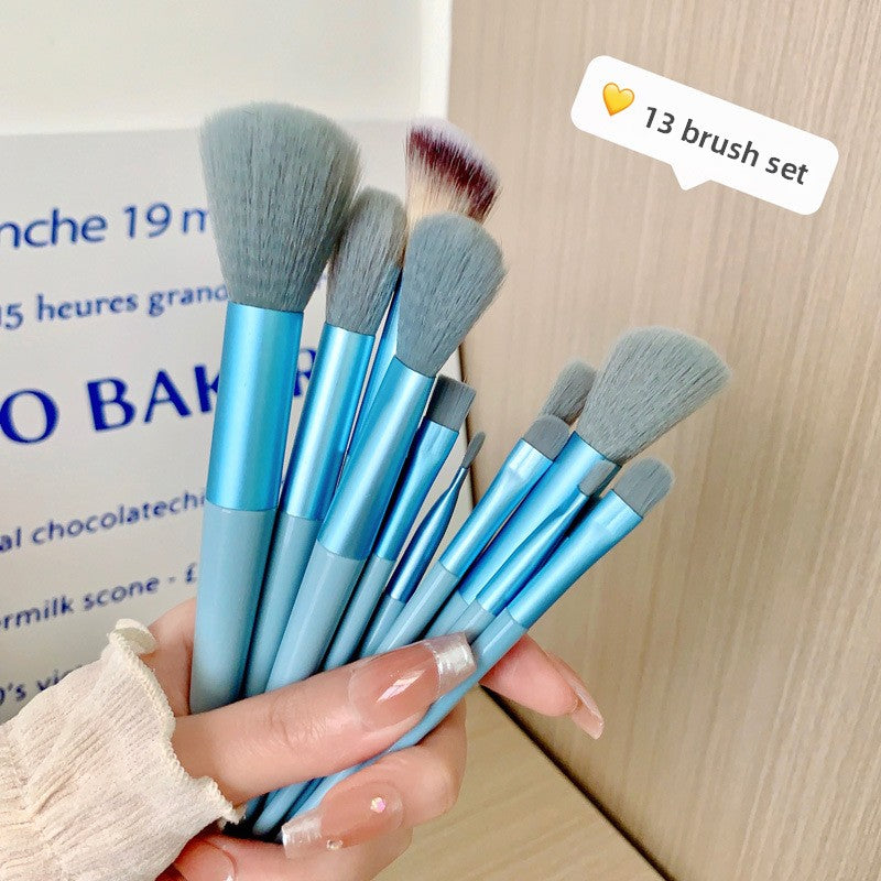 Juego de brochas de maquillaje de 13 piezas con bolsa de almacenamiento